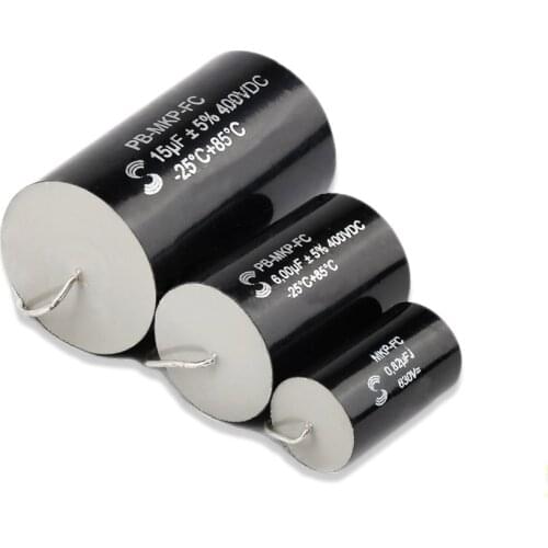 2pcs 2.5uF-12uF 400V Tweeter Speaker Frequency Divider Crossover Polypropylene Non-Polarity Capacitor