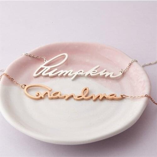 3UMeter European and American Fashion Diy Name Necklace 26 Letter Necklace Custom Jewelry Custom Necklace Women Gift