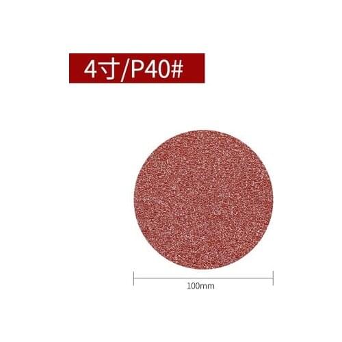 Red sand 4 inch velvet sandpaper round sand polisher sandpaper polishing dry grinder self-sticking tray sand paper sheet