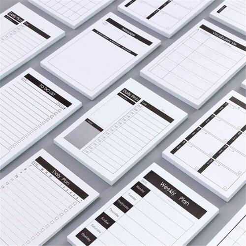 50 Sheets Weekly Planner Memo Pad for Study Work Schedule Organizer Todo List Daily Planner Office Writing Pad Index Paper