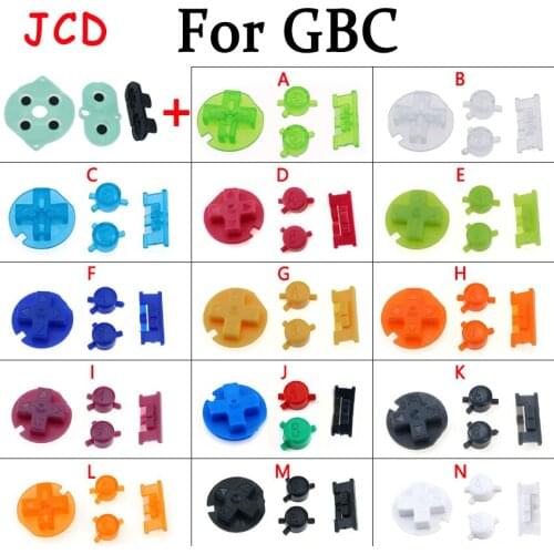 For GBC Power On Off Button AB Buttons D Pads For Nintend Game Boy Color Silicone Rubber Pad Conductive Button