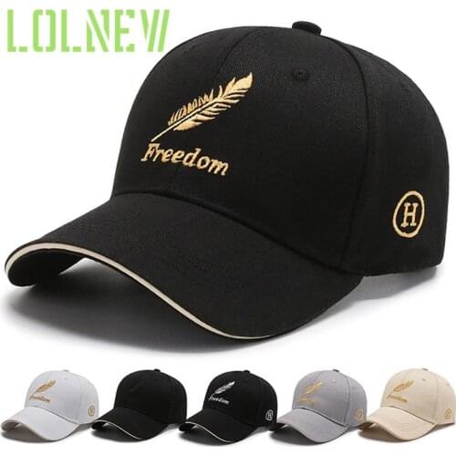 Women Adjustable Cap Golden Feather Free Embroidery Women Baseball Cap Cap Unisex Hat Cotton Cappy for Sports Travel Outside