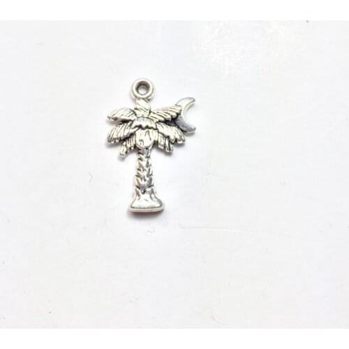 Eruifa 20pcs 20*14mm Nice Burnished Silver Palm Tree Zinc Alloy necklace,earring bracelet jewelry DIY handmade