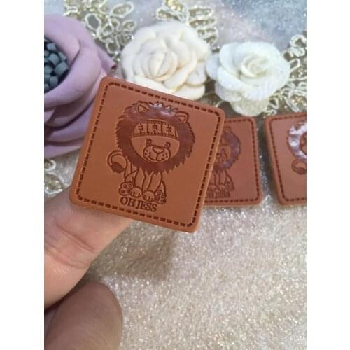 Custom made high quality leather label / simulation leather label /main label