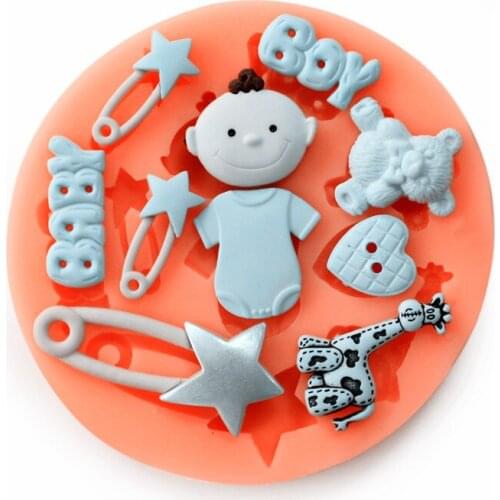 F485 Small Buriti Baby Silicone Fondant Mold Gum Paste Cake Decorating cake topper Mould