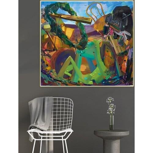 Dana Schutz《Kissing in the Dump》Canvas Oil Painting Artwork Poster Picture Wall Hanging Decor Home Living Room Decoration