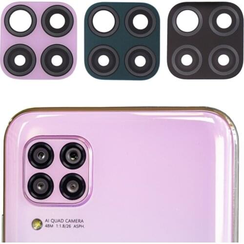 10Pcs Main Rear Back Camera Lens Glass Cover For Huawei P40 Lite Replacement With Ahesive Sticker Green Black Purple