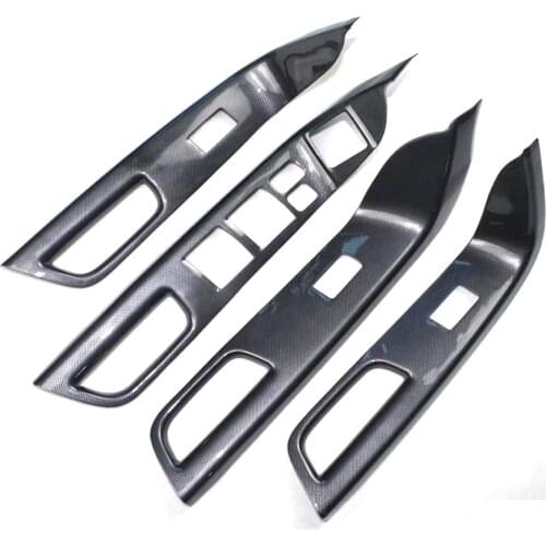 For Mitsubishi Lancer-ex 2010-2016 LHD and RHD Car Door Armrest Window Lift Switch Panel Cover ABS Trim Styling 4pcs