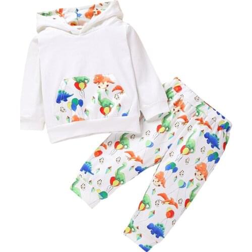 Fashion Girl Clothing Boy Long sleeve Hooded Hoodies Pants Spring Clothing Outfits Baby Set