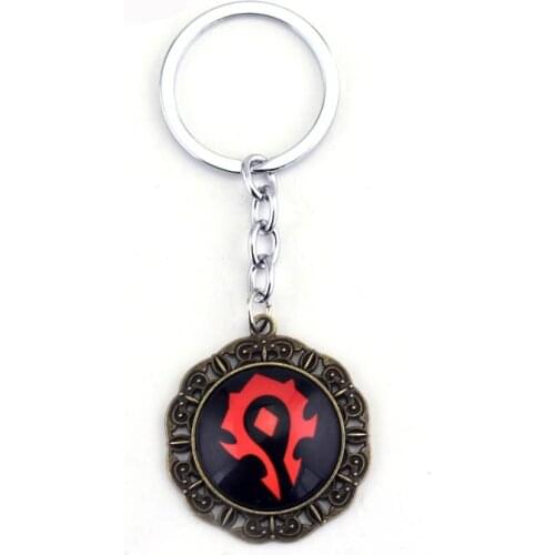MQCHUN The Horde Emblem Keychain Bag Buckle Pendant World of War Crafts Keychain Keyring for Jewelry Accessories Gifts-50