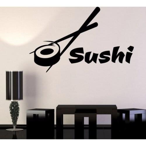 Sushi Decal Food Restaurant Sticker Posters Vinyl Wall Decals Pegatina Decor Mural Sushi Sticker