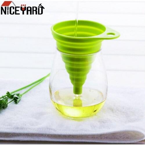 NICEYARD High Quality Mini Silicone Collapsible Style Funnel Hopper Gadgets Cooking Tools