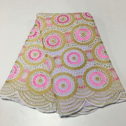 Latest Dubai Style Lace High Quality African Lace Fabric With Holes Swiss Cotton Laces In Switzerland For Wedding AM4780