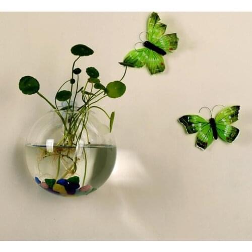 New Wall Mounted Fish Tank Bowl Bubble Aquarium Hanging Terrarium Goldfish Betta Household Dexoration Supplies