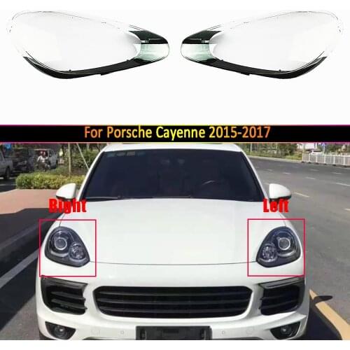 Car Headlight Lens For Porsche Cayenne 2015 2016 2017 Headlamp Cover Car Replacement Front Head Light Auto Shell