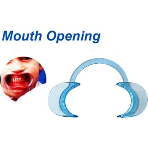 Dental Check Retractor C-type Opening Device Blue Teeth Whitening Orthodontic Plastic Mouth Lip Opener Can be high-temperature