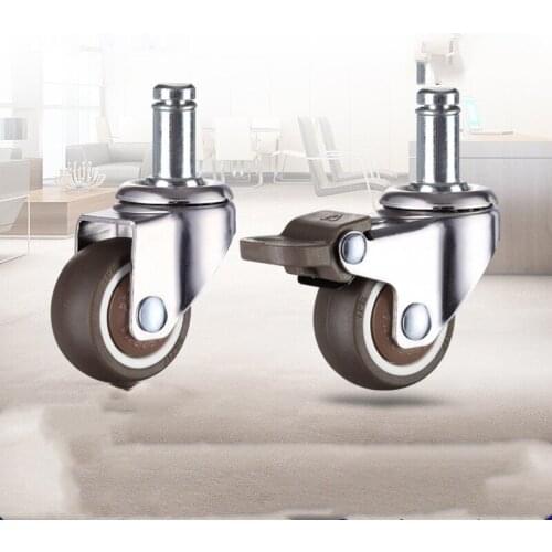 5pcs/Lot Office Chair Caster Wheels 1.5/2 Inch Swivel Caster Wheels Soft Rubber TPE Caster Wheels Replacement Furniture Hardware