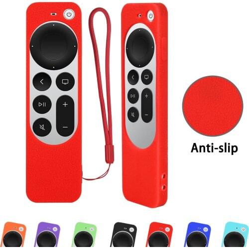 Silicone Remote Protective Shell For Apple TV 4K Siri Remote 2021 Anti-Slip Shockproof Soft Case Cover Remote Protective