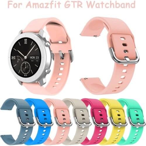 20mm 22mm Silicone Band For Amazfit GTS/2/2e/GTS2 Mini/GTR 42mm/47mm/GTR2/2e/stratos 2/3 Sport Watch Bracelet Amazfit Bip Strap