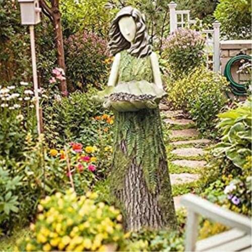 Modern Art Garden Statue Bird Feeder Ornament Figurine Photo Props Bookshelf