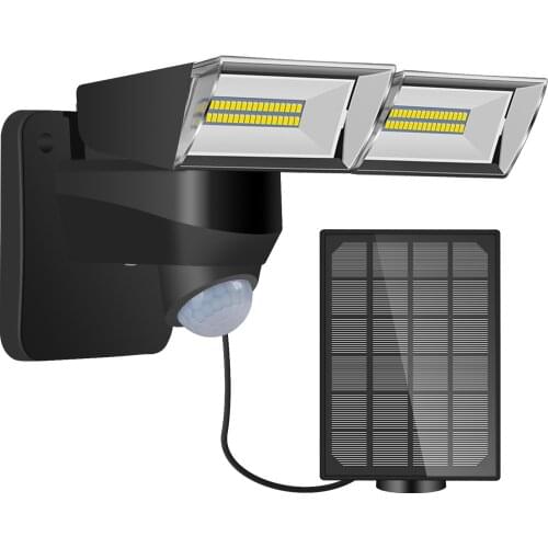 LED Solar Wall Light Double Head Arc Wall Lamp Waterproof Outdoor Motion Sensor Street Lamp Courtyard Super Bright Garden Lights