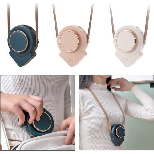 USB Rechargeable Neck Fan Portable Wearable Mini Personal Fan 5V 2.5W