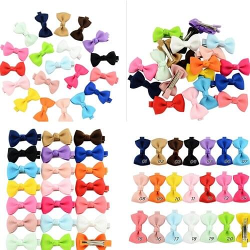 10pcs/lot Bows Ribbon Hairpins Colorful Barrettes For Baby Girls Boutique Hair Clip Hairgrip Headwear For Children