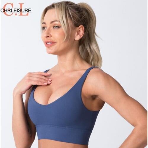 CHRLEISURE Sports Women Bra Seamless Fitness Summer Bras Push Up Brassiere Comfort Shockproof Vest Bras Breathable