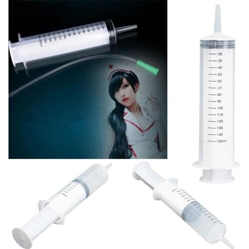 150ml Reusable Big Large Hydroponics Plastic Pets Nutrient Sterile Health Measuring Syringe Tools Cat Feeding Accessories