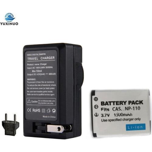 1500mAh NP-110 NP110 CNP-110 CNP110 Battery + Charger for CASIO EX-ZR10 ZR15 ZR20 ZR50 ZR55 ZR60 Z2000 Z2300 Z3000 fit NP-160