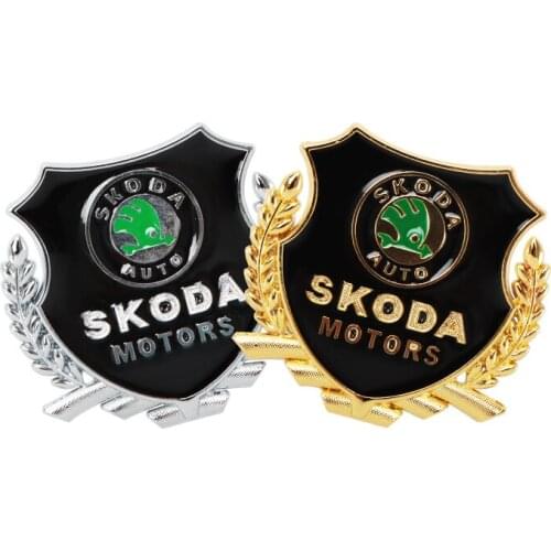 2pc 3D Metal Car Styling Side Window Car Door Sticker Decoration For Skoda Octavia 2 3 A7 Rapid Kodiaq Fabia Superb Kamiq