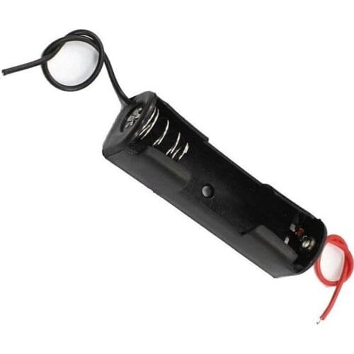 2 PCS Plastic Battery Storage Case Box Holder For AA with wire leads 2A 1xAA