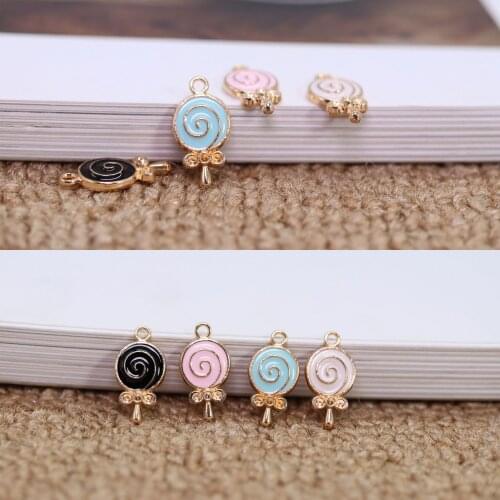 20pcs DIY Quality Fashion Charms Enamels Gift Alloy Lollipop Pendant Accessories Earring Bracelet Necklace Jewelry Accessories