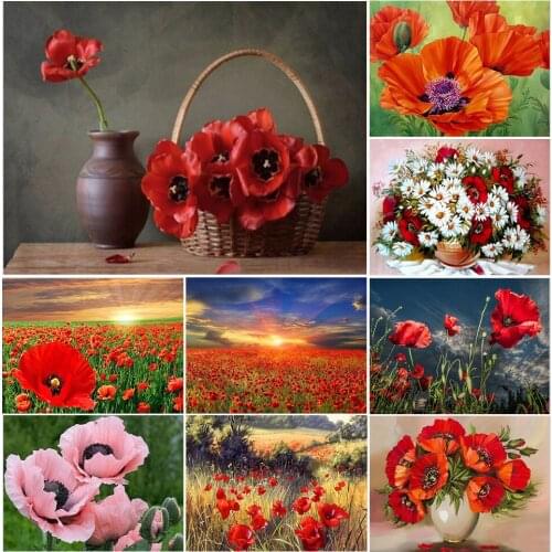 DIY 5D Diamond Paintings Flower Embroidery Full Square Drill Mosaic Cross Stitch Kit Rhinestone Art Picture Home Decoration Gift