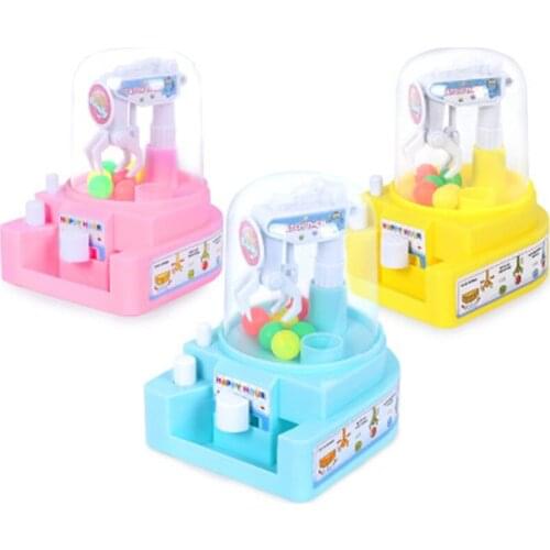 Baby Mini Catch Candy Game Machine Toy Puzzle Cartoon Catch Ball Clamp Doll Machine Game House Cute Childrens Toy Boy Gift