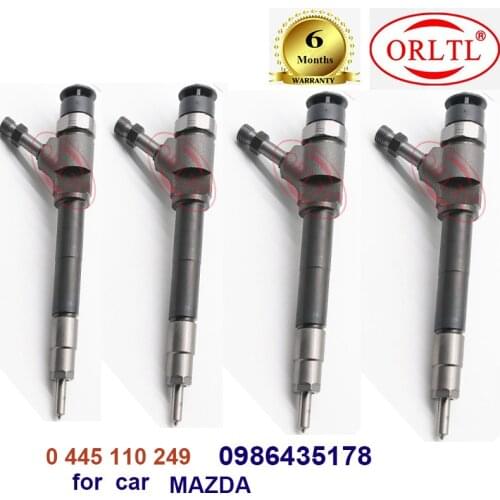 ORLTL 0445110249 0986435178 0 445 110 249 Common Rail Fuel Diesel Injector For Ford Ranger 3.0D / Mazda BT-50 4pc/lot