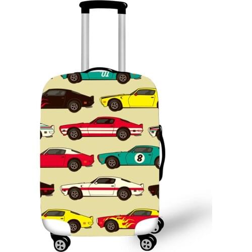 Elastic Luggage Protective Cover Case For Suitcase Protective Cover Trolley Cases Covers 3DTravel Accessories Racing car Pattern