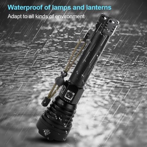 Zoomable Working Light 3 Modes P90 Torch Flashlight USB Recharge Camping Lantern Outdoor Emergency Light with Strap Portable Lam