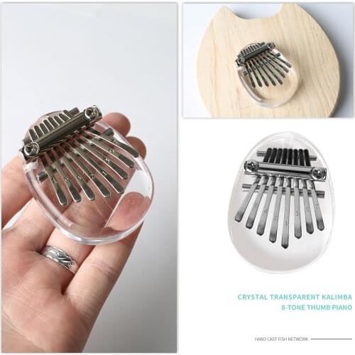 Crystal Transparent 8 Keys Kalimba Musical Instrument Acrylic Thumb Finger Piano African Sanza Mbira New Hot
