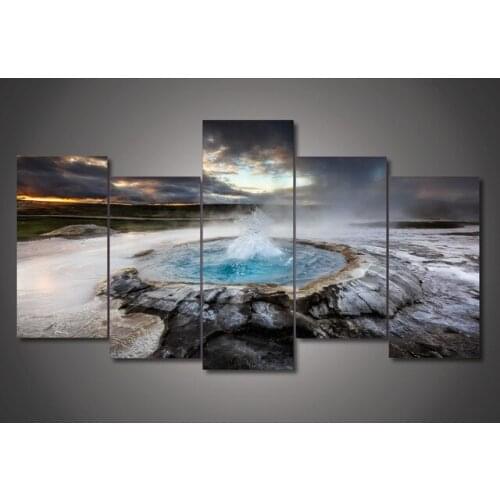 Canvas painting new 5 piece canvas art Nature Water Painting room decoration for home print poster canvas Free shippinng\R38