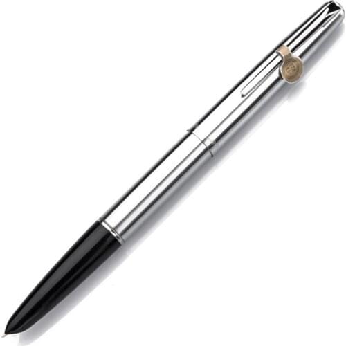 Hero 100 14K Gold Nib Classic Fountain Pen Metal All-Steel Silver Authentic Quality Outstanding Ink Pen 0.5mm Writing Gift Set
