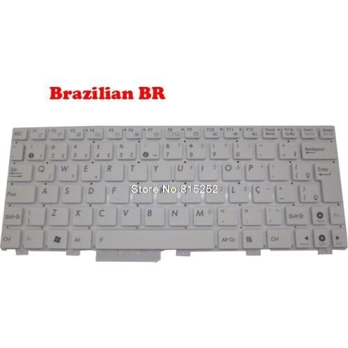 Laptop US/BR Keyboard For ASUS EPC 1015 1015P 1015PD 1015PE 1015PED 1015PEM 1015PN 1015T White 04GOA291KUS00-2 0KNA-291BR121