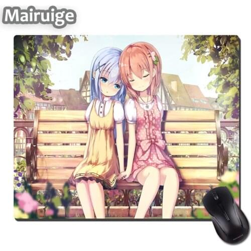 Mairuige So Lovely Pattern Anime Style Mouse Pad Mini Pc Game Gaming Mousemat Is The Order A Rabbit Kafuu Chino and Hoto Kokoa