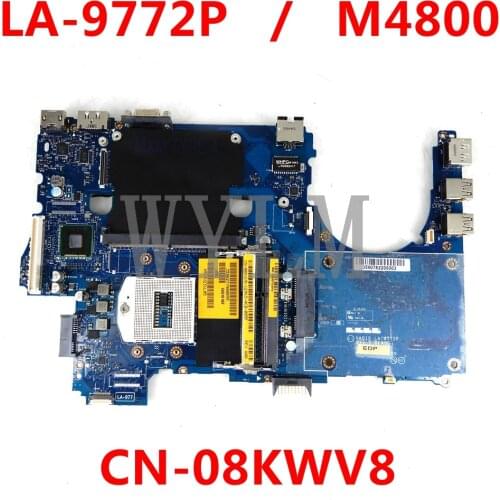 Laptop Motherboard For DELL Precision M4800 Mainboard CN-08KWV8 08KWV8 LA-9772P SR17C DDR3