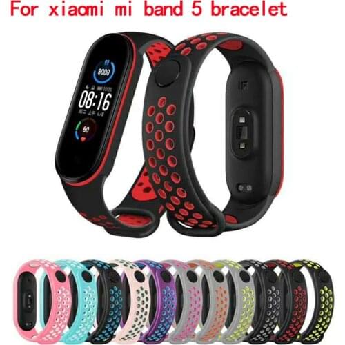 Soft Silicone strap For xiaomi mi band 5 bracelet Miband 5 Sport Bracelet for Xiaomi Mi Band 5 Strap Sport watch wrist strap