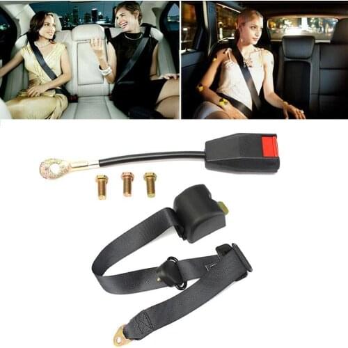 New 3 Point Retractable AUTO Car Auto-locking Seat Lap Black Universal Adjustable Belt Auto Car Truck Bus Van Safety Accessories