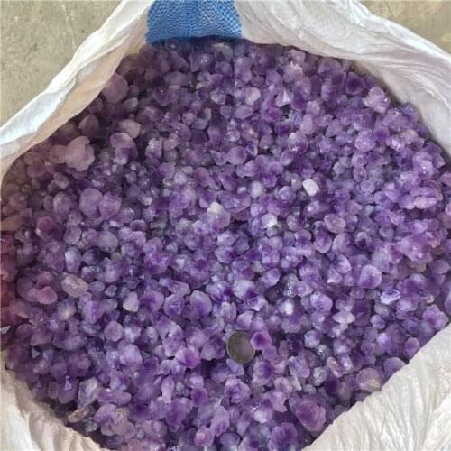 Bulk Wholesale Flower Shape Natural Amethyst Crystal Tumbled Stones