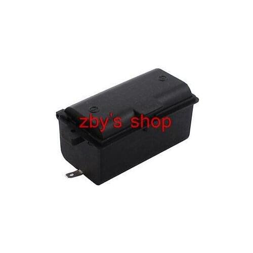Cooker Part Spring Load 2-Pin 1 x 1.5V D Size Battery Holder Box Black