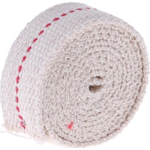 Premium Oil Lamp Mate Flat Cotton Oil Lantern Kerosene Lamp Wick Red Stitch 0.79in Wide 3.3ft Roll