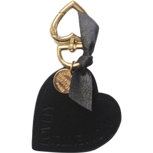 Stylish Key Ring Cute Exquisite Faux Leather Bright-colored Heart Shape Keychain Key ring Bag Pendant Accessories For Women Kids